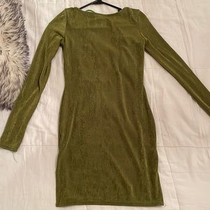 Pretty Little Thing Backless Green Dress